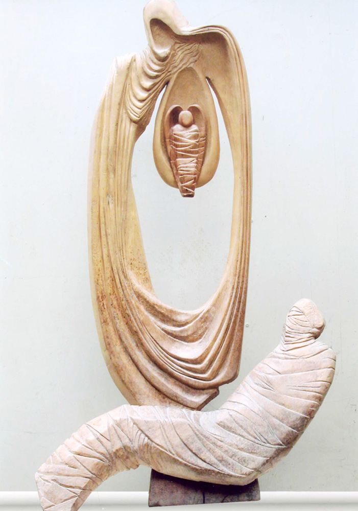 Композиція «Народження істини». 1995. Дерево, різьблення